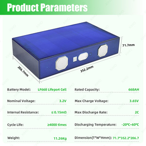 Batería de Iones de Litio Prismática LiFePO4 XIHO Personalizada LFP628 3.2V 668Ah Grado A, Certificada CE para Almacenamiento de Energía Solar LFP6 - Product Image 2