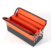 Boîte de rangement d'outils en acier portable à cantilever, 5 plateaux pliables, coffre à outils à 3 niveaux, organisateur de matériel, réparation automobile HUIYANG
