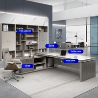 Bureau de direction en bois massif, un bureau d'ordinateur simple pour une personne pour les patrons ou les meubles de bureau exécutif