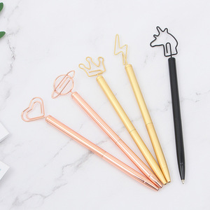Nouveaux stylos à bille en métal fantaisie avec logo et clip de dessin animé - Product Image 2