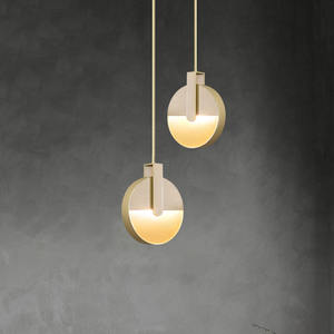 Luces colgantes LED modernas candelabro de bronce dorado Simple comedor dormitorio de Hotel remoto hierro cristal colgante uso doméstico - Product Image 4