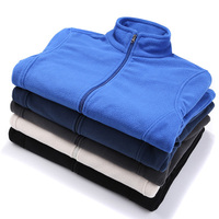 Veste polaire hommes, de haute qualité, col montant, veste d'extérieur en molleton, à fermeture éclair