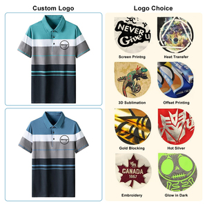 Polo à manches courtes d'été de haute qualité avec logo personnalisé OME, design imprimé, coton et polyester. - Product Image 4