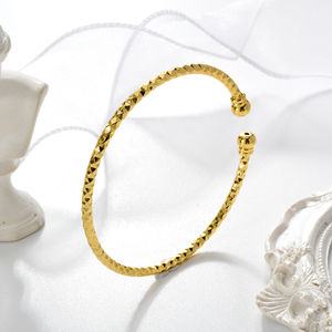 Wholesale Dubai Jewellery <b>Bangle</b> Bracelet Minimalist <b>Gold</b> <b>Plated</b> Chain & Link <b>Bangles</b> for Women Daily Wear - Product Image 2