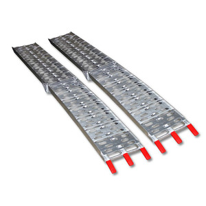 Rampes de moto portables en aluminium robuste, design pliable, capacité de 340 kg, 223x28 cm, pour VTT, moto, MX, camionnette, remorque, utilisation hors route - Product Image 1