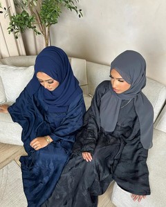 Vestido <span class=keywords><strong>Kaftan</strong></span> Abaya de Tela Jacquard de Seda Satén con Mangas de Mariposa, Cinturón Interior, Elegante Vestido Maxi para Mujer, <span class=keywords><strong>Kaftan</strong></span> Abaya para Eid - Product Image 6