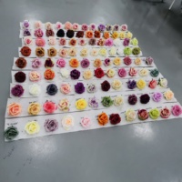 Rosa Rosen und Pfingstrosen Künstliche Blumen in Großpackung Kleine Seidenblumenköpfe für Dekoration, Basteln, Hochzeits-Tischdekoration