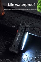 Lampe torche LED portable, nouvelle lampe de poche pliable COB rechargeable par USB, IP65, aspiration magnétique, atelier, camping, lumière d'entretien 360