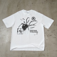 Chemise pour homme à manches courtes en pur coton, tendance streetwear, imprimé portrait créatif, nouveau design printemps-été