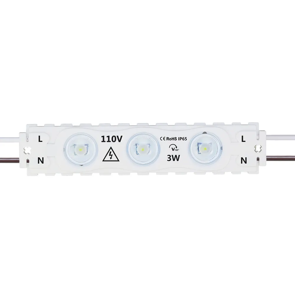 ความสว่างสูง SMD 5050 110V โมดูล LED กันน้ํา IP68 led โมดูลสําหรับป้าย LED