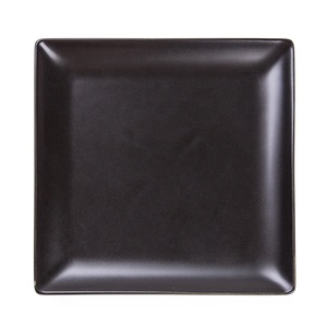 Assiette <span class=keywords><strong>rectangulaire</strong></span> carrée en céramique noire de 5/6.5/7.5/8.5/9/9/11/13 pouces ensemble de <span class=keywords><strong>vaisselle</strong></span> écologique de nourriture occidentale pour steak de boeuf - Product Image 5