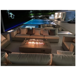 Per esterno con forma speciale di Design di lusso mobili di forma quadrata <span class=keywords><strong>a</strong></span> <span class=keywords><strong>Gas</strong></span> fuoco Pit tavolo Patio camino per giardino - Product Image 6