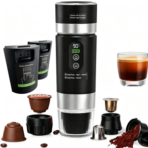 เครื่องชงกาแฟขนาดพกพา 20 บาร์ รุ่นใหม่ ใช้แบตเตอรี่ 2 ก้อน เครื่องทำเอสเพรสโซแบบพกพา พร้อมระบบทำความร้อนในตัว เครื่องชงกาแฟไฟฟ้า ของขวัญ - Product Image 1
