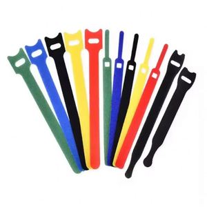 Attaches de gestion de câbles auto-adhésives réglables écologiques et colorées en polyester/nylon avec bande auto-agrippante - Product Image 3
