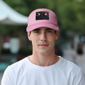 Image personnalisée Casquette de baseball à la mode en maille de coton avec motif de zone imprimé Tissu sergé Techniques par sublimation Caractéristiques communes - Product Image 4