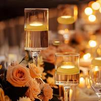 Bougies flottantes activées par l'eau en plastique écologique, LED réutilisable sans danger pour la décoration de mariage de piscine d'eau extérieure
