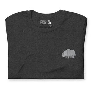 T-shirt brodé en coton Think Ocean Rhino Aspirations - Product Image 2