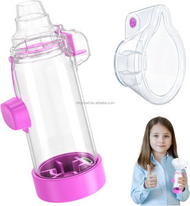 Entretoise de chambre aérosol avec <span class=keywords><strong>masque</strong></span> pour bébé ou enfant de couleur verte ou violette - Product Image 5