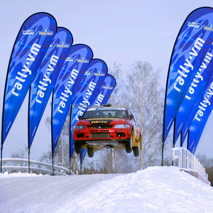 Kustom spanduk terbang portabel bendera pantai untuk acara luar ruangan & Pabrik iklan olahraga Tear Drop bulu bendera untuk promosi - Product Image 3