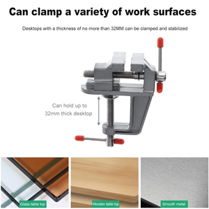 Qinbu Mini outil de réparation de pince de table de travail <span class=keywords><strong>Portable</strong></span> petite pince tigre pour la fabrication de bijoux Type de Base <span class=keywords><strong>étau</strong></span> d'établi <span class=keywords><strong>Portable</strong></span> pivotant - Product Image 3
