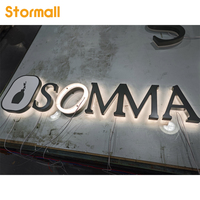Enseigne lumineuse LED 3D personnalisée avec logo d'entreprise, publicité extérieure/intérieure, indice de protection IP67, certifiée CE pour les commerces