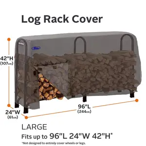 Custom Size Heavy Duty Oxford Fabric Storage Outdoor Patio Logs Holder Firewood Rack Cover