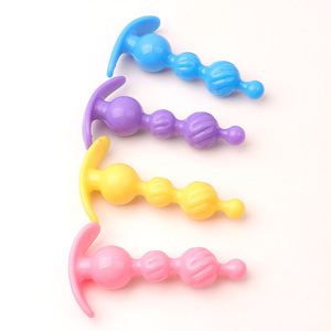 ปลั๊กเสียบก้นแบบมีเกลียว สีชมพู เหลือง ม่วง น้ำเงิน ทำจาก TPE ของเล่นสำหรับผู้ใหญ่ กระตุ้นอารมณ์ ขยายรูทวารหนัก - Product Image 2
