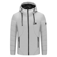 Manteau à capuche d'hiver imperméable et rechargeable par USB Veste chauffante pour hommes