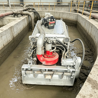 Robot d'extraction de boues lourdes avec coque anticorrosion et largeur d'aspiration de 900 mm pour les bassins de traitement des eaux usées des usines chimiques