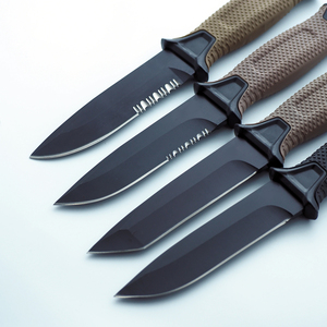 आउटडोर जीवित रहने के लिए थोक स्टेनलेस स्टील फिक्स्ड ब्लेड चाकू चाकू और प्लास्टिक हैंडल और शेथ ओम अनुकूलन योग्य - Product Image 2