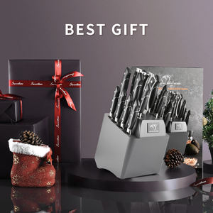 Juego de cuchillos de cocina de acero damasco, Santoku Premium, con mango de ABS, 18 piezas, gran oferta - Product Image 6