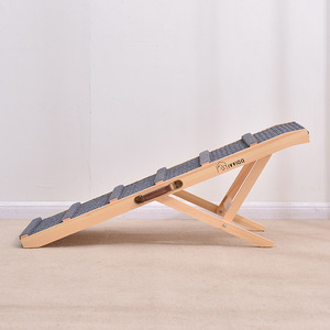 Rampe pour animaux de compagnie en bois, hauteur réglable, antidérapante, escalier pliable pour chiens, meubles pliants pour animaux de compagnie d'intérieur - Product Image 4