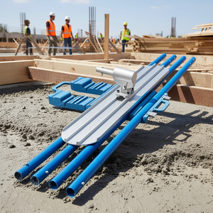 Kit de acabado de hormigón Bull Float Magnesium 48 x 8 con soporte y mangos para herramienta de nivelación de hormigón - Product Image 2