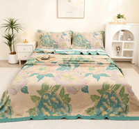 Couverture de canapé écologique pour la maison, toutes saisons, 200*230cm, motif floral de pivoine rouge tibétain