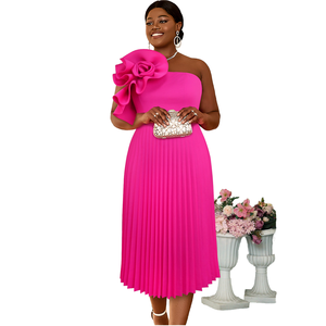 Vestido midi largo tejido sin mangas para mujer, sexy, casual, de verano, con logo frontal y cintura natural, ideal para bodas y fiestas. - Product Image 1