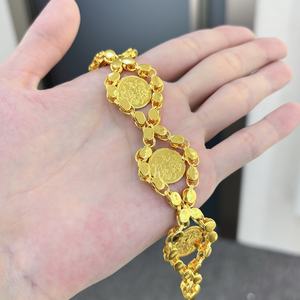 Bracelet chaîne de montre en laiton plaqué or 24 carats de luxe Jxx, bracelets à breloques tendance pour femmes - Product Image 3