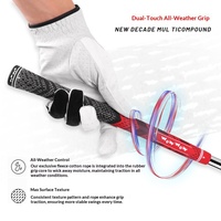 Poignées de golf multi-composants - Double texture haute adhérence, pièces de rechange professionnelles multicolores pour clubs de golf standard/midsize