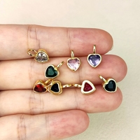 Chaîne coréenne en corde marron pour la fabrication de colliers avec apprêts plaqués or, accessoires de bijoux DIY, corde avec pendentif cœur en zircon
