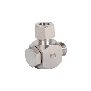 Raccord de tuyauterie hydraulique ROKE SS316, connecteur à filetage à angle droit DIN2353 - Product Image 1
