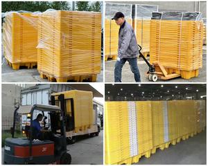 Paleta de contención de derrames de 4 tambores de alta capacidad 1300x1300 X300mm 280L para almacenamiento temporal de derrames - Product Image 6