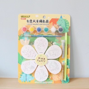 Kinder DIY handgemachte Scratch board Art Kit Cartoon Windmühle Farb malerei Füllung Bildungs material Board für Kinder