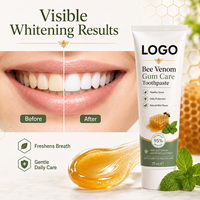 Vente directe d'usine de dentifrice antibactérien au venin d'abeille naturel contenant de l'extrait de propolis pour protéger les gencives