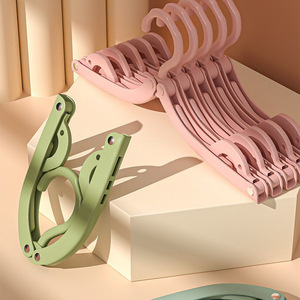 Perchero Plegable Portátil para Ropa, Tipo Gancho, en Verde, Rosa, Beige y Azul, para Viajes, Hogar, Dormitorio, Organizador de Ropa - Product Image 1