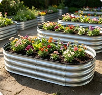 Kits de jardinières surélevées en métal pour légumes et fleurs, bacs de plantation au sol