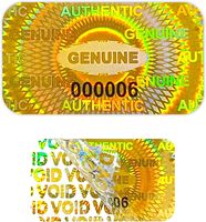 High Quality Holographic Serial Number QR Code Anti-Counterfeit Adhesive Label for Cosmetics and Electronic Product