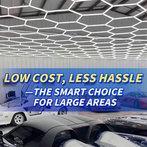 Lampe de travail LED hexagonale en nid d'abeille pour <span class=keywords><strong>garage</strong></span>, station de lavage automobile et detailing, éclairage de plafond - Product Image 3