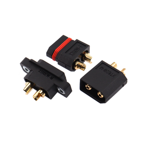 Connettore XT60EW-M/F Maschio e Femmina Impermeabile Nero Placcato Oro con Foro a Vite per Fissaggio Connettore Placcato Oro da 3,5mm XT60W - Product Image 1