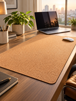 Tapis de bureau en liège en gros, tapis de table naturel antidérapant et imperméable pour fournitures de bureau