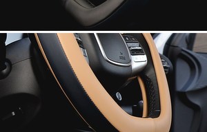 ฝาครอบพวงมาลัย<span class=keywords><strong>รถ</strong></span>ยนต์รูปทรงสี่เหลี่ยม 38 ซม. หนังสำหรับ<span class=keywords><strong>รถ</strong></span>ยนต์โฟล์คสวาเก้น บีเทิล กอล์ฟ แต่ง<span class=keywords><strong>รถ</strong></span> - Product Image 6