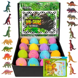 Prodotti per Spa per bambini all'ingrosso bagnoschiuma biologico Vegan Dino Bathbombs uova di dinosauro bombe da bagno con giocattoli a sorpresa all'interno